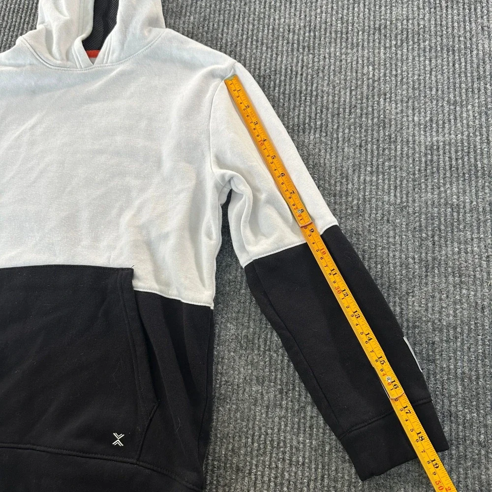 Xersion Boys Colorblock Quick-Dri Hoodie M 10/12 White Black Athletic Pullover